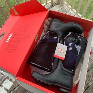 Hunter Original Clear Leg Tall Rain Boot - Midnight Blue